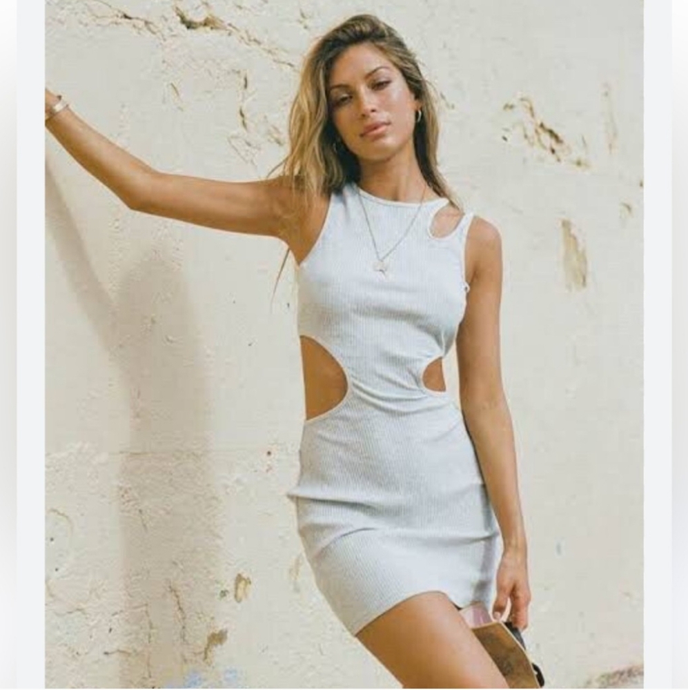 Sabo Mini Gray Cut Out Dress
